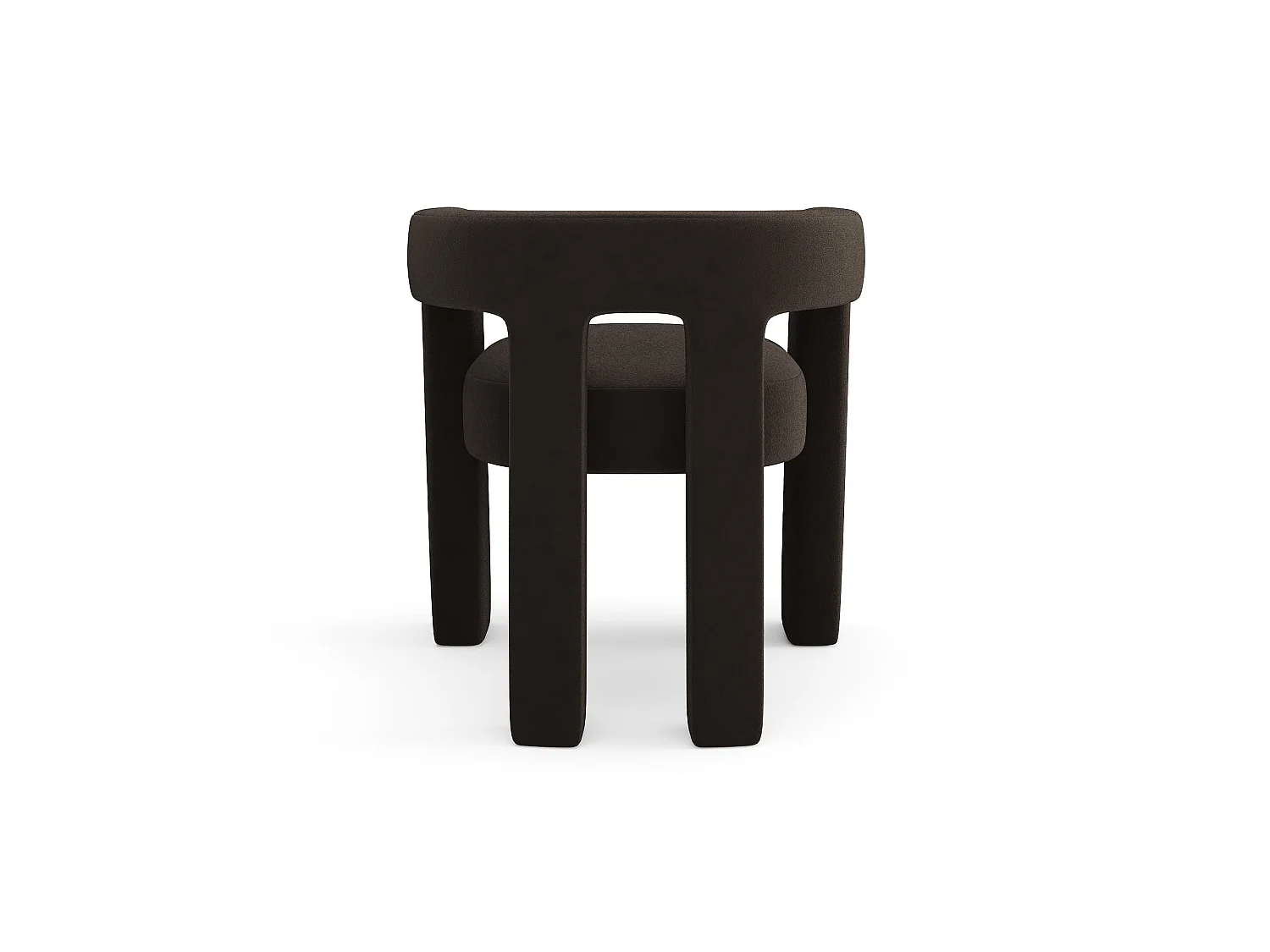 Fauteuil de salon pivotant ALYA en tissu bouclette noir 64x68cm
