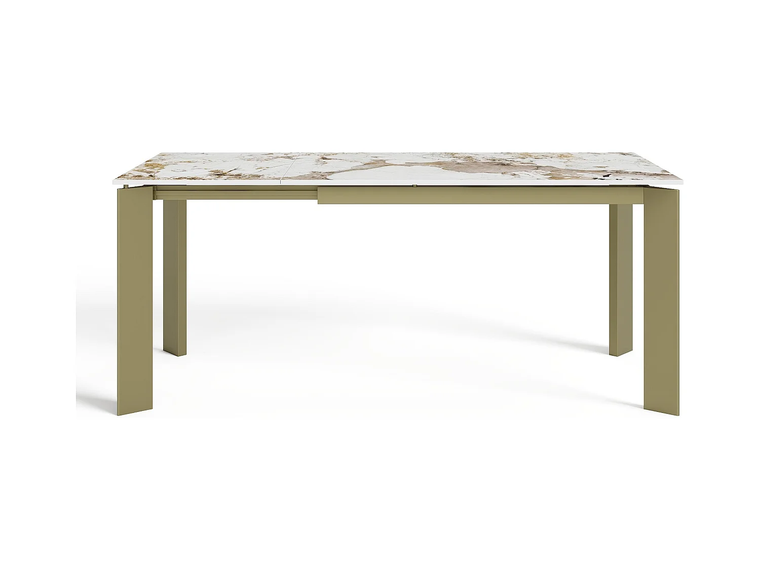 Table à manger extensible 6-8 personnes pandora et pieds dorés 140cm LINEA