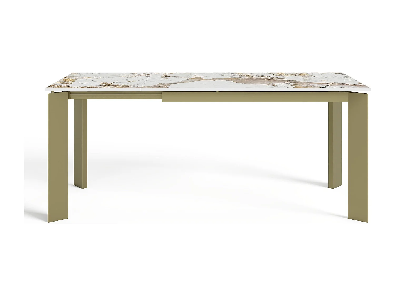 Table à manger extensible 6-8 personnes pandora et pieds dorés 140cm LINEA