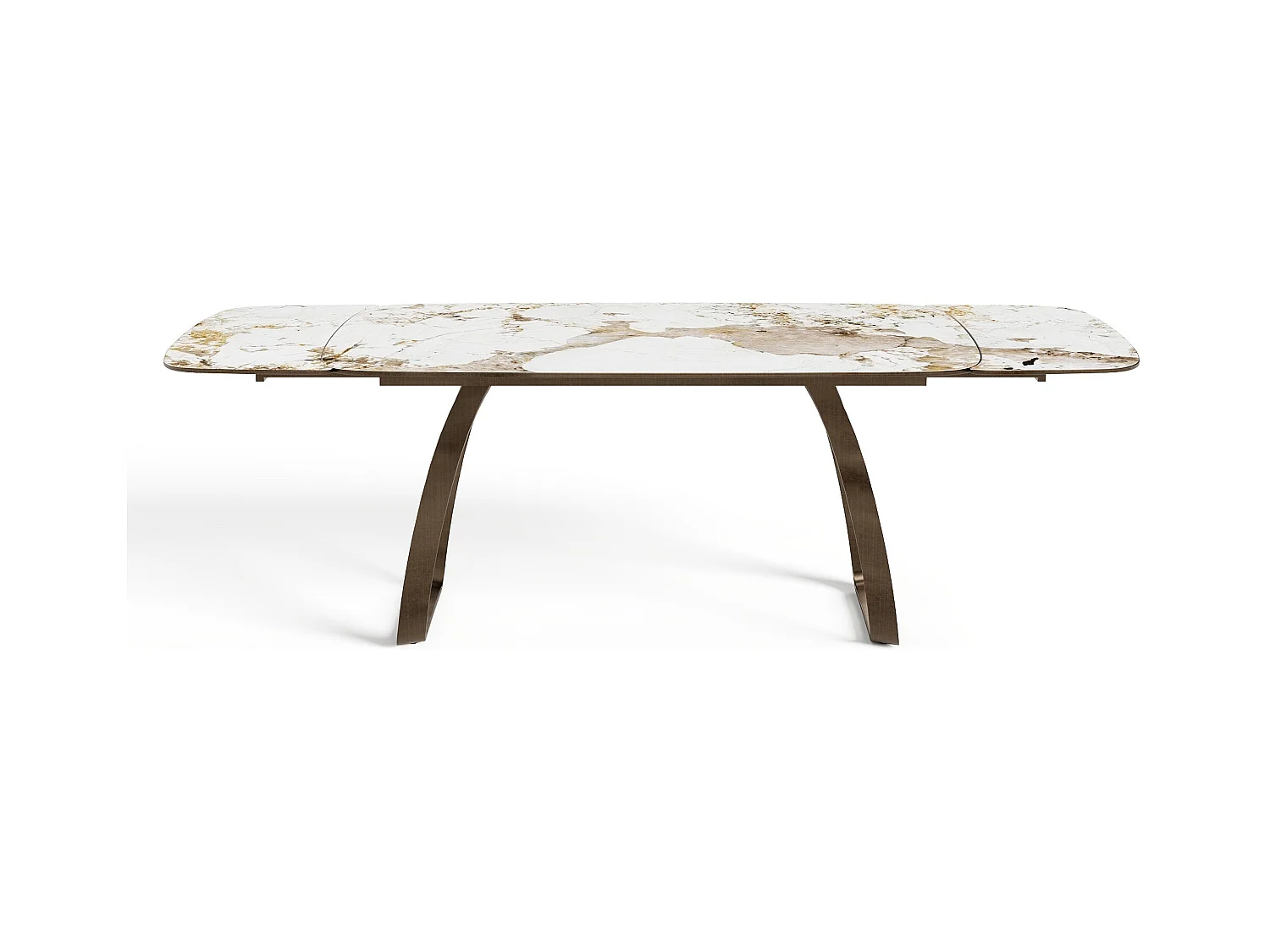 Table extensible 8-10 personnes pandora et pieds bronzes 180cm DAHLIA