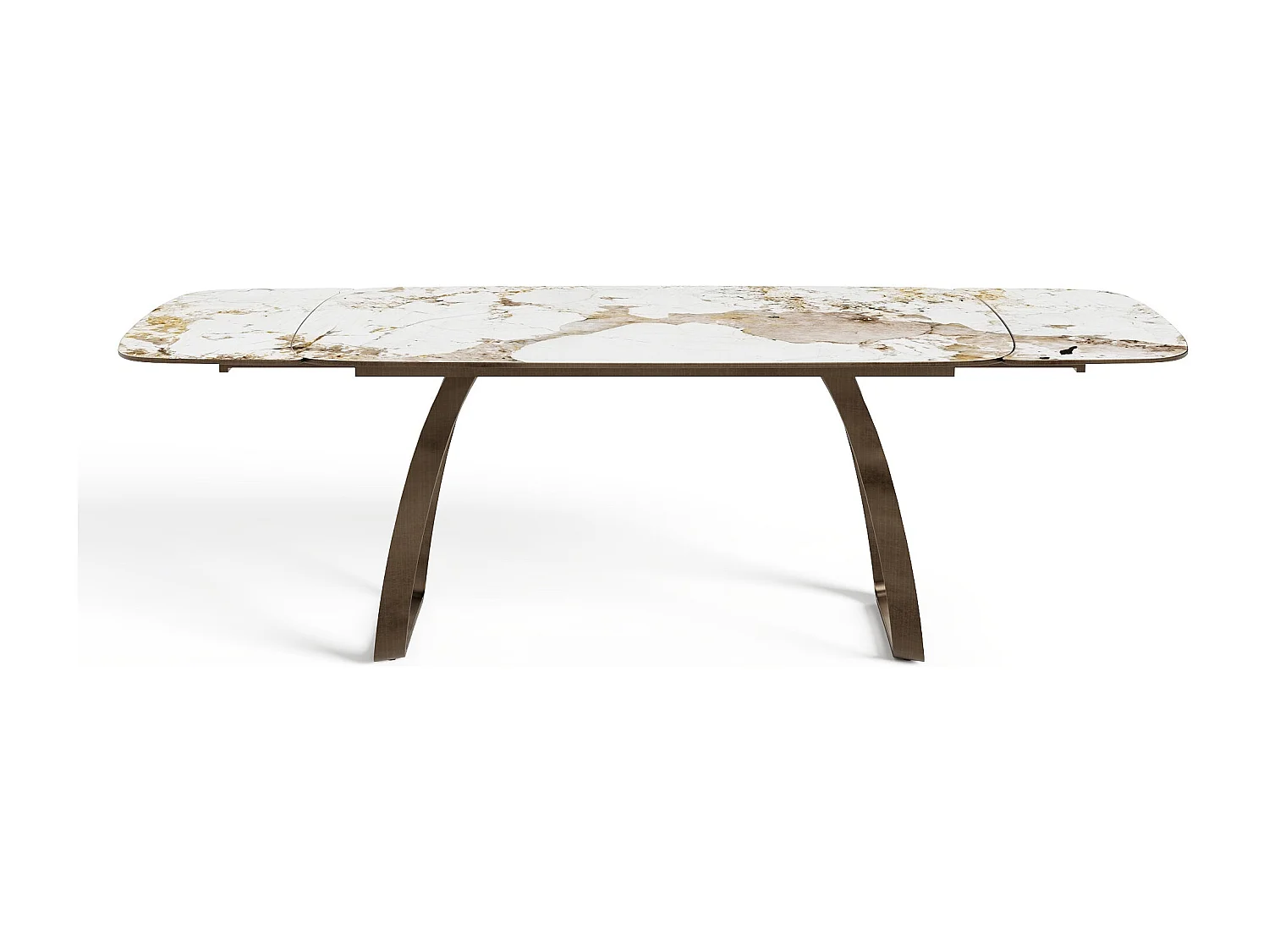 Table extensible 8-10 personnes pandora et pieds bronzes 180cm DAHLIA