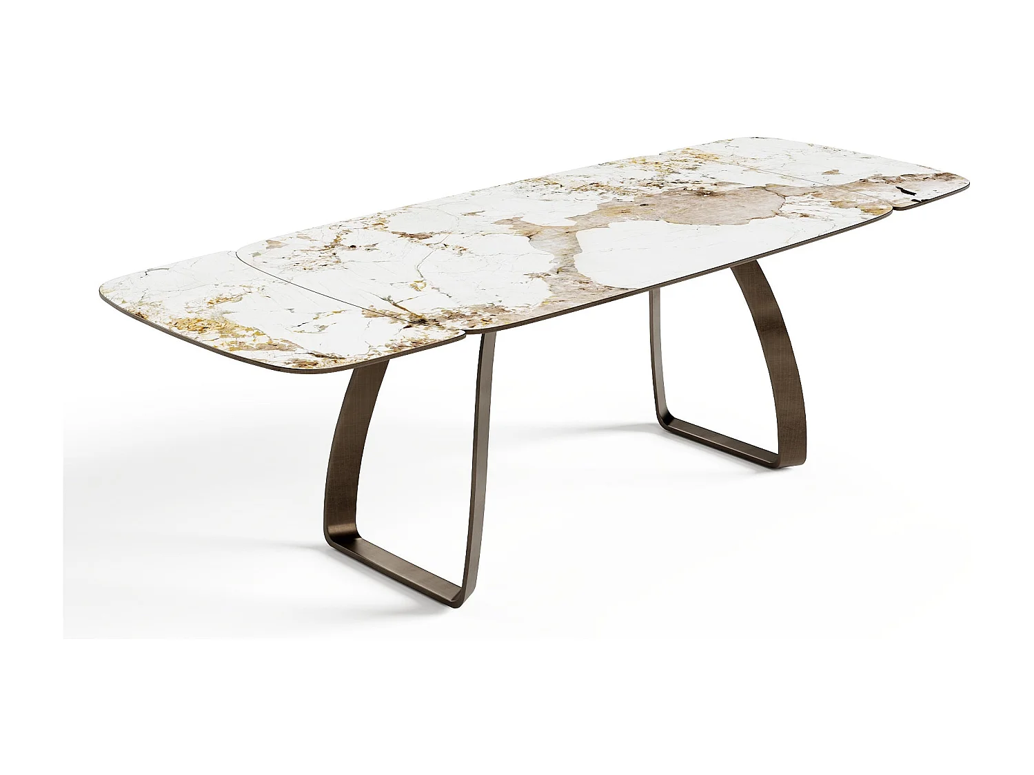 Table extensible 8-10 personnes pandora et pieds bronzes 180cm DAHLIA