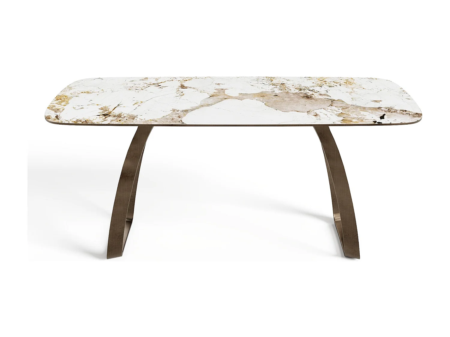 Table extensible 8-10 personnes pandora et pieds bronzes 180cm DAHLIA