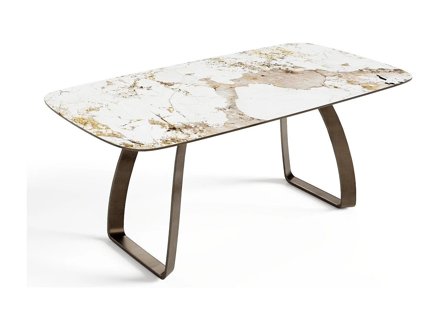 Table extensible 8-10 personnes pandora et pieds bronzes 180cm DAHLIA