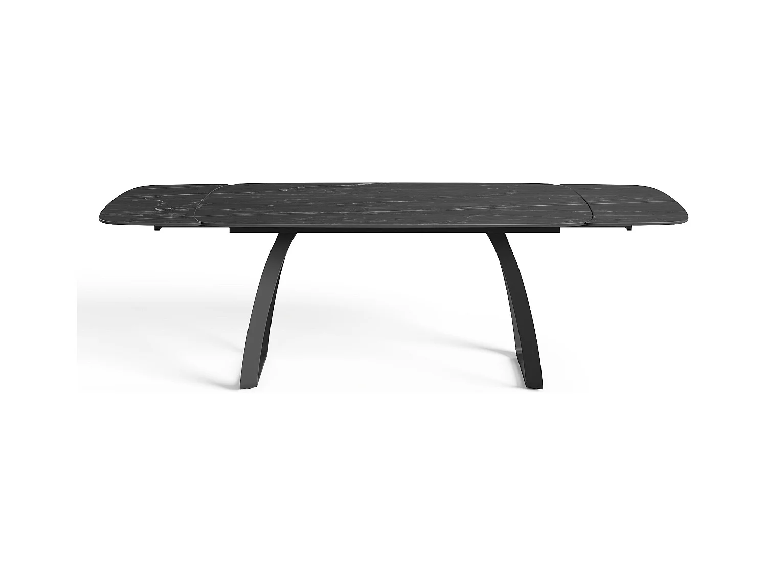 Table extensible 8-10 personnes céramique effet marbre noir 180cm DAHLIA