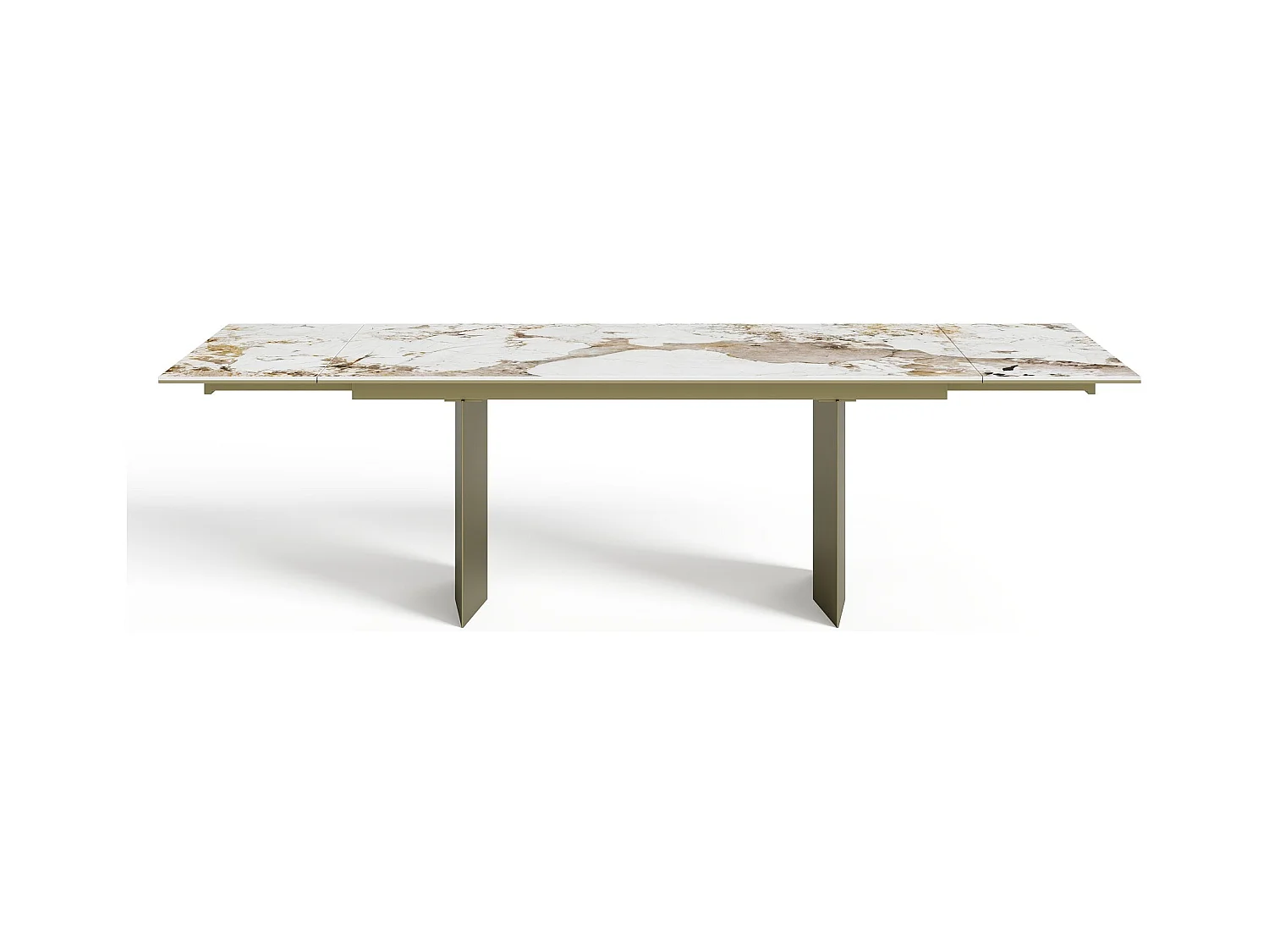 Table extensible 8-10 personnes pandora et pieds dorés 180cm ROSE