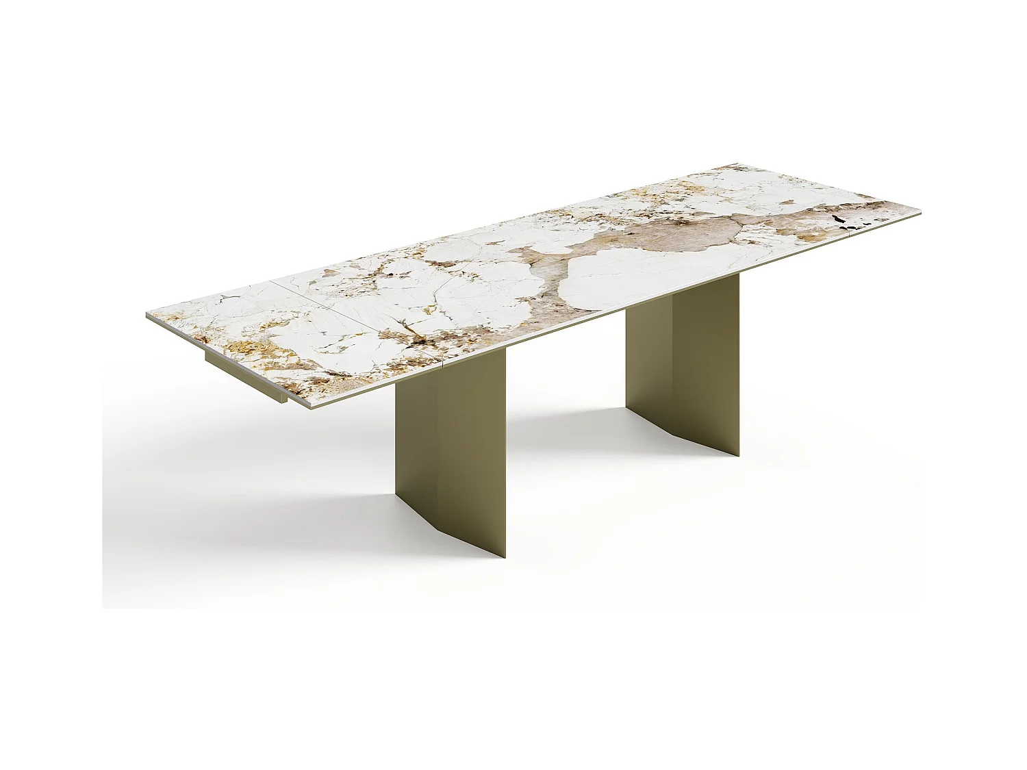 Table extensible 8-10 personnes pandora et pieds dorés 180cm ROSE