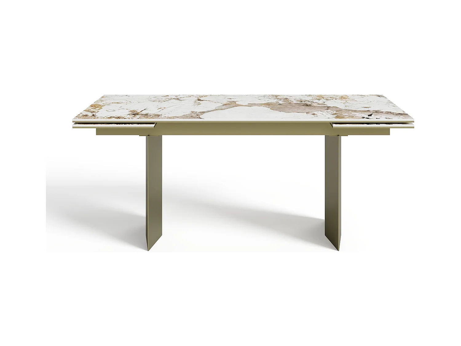 Table extensible 8-10 personnes pandora et pieds dorés 180cm ROSE