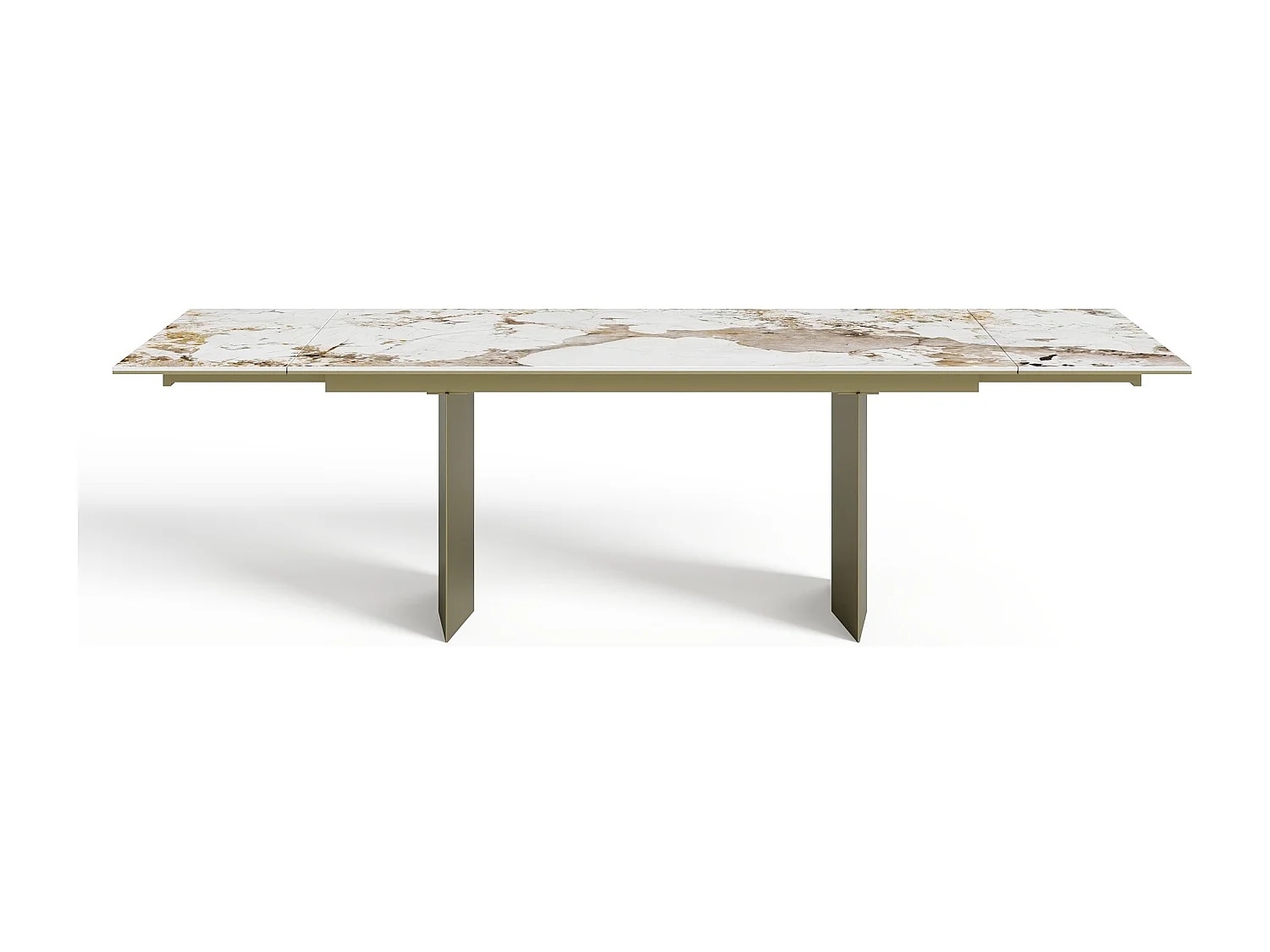 Table extensible 8-10 personnes pandora et pieds dorés 180cm ROSE