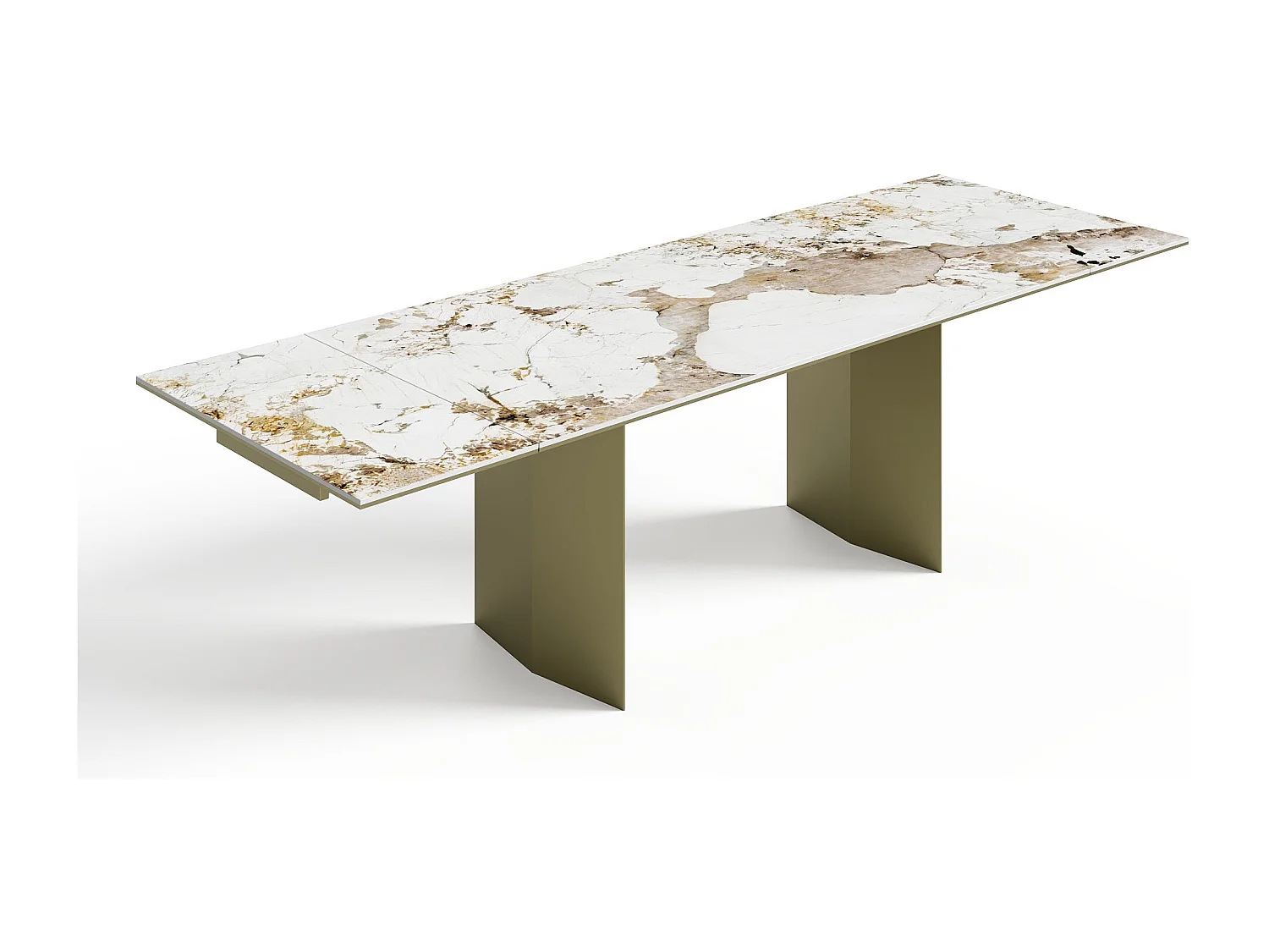 Table extensible 8-10 personnes pandora et pieds dorés 180cm ROSE