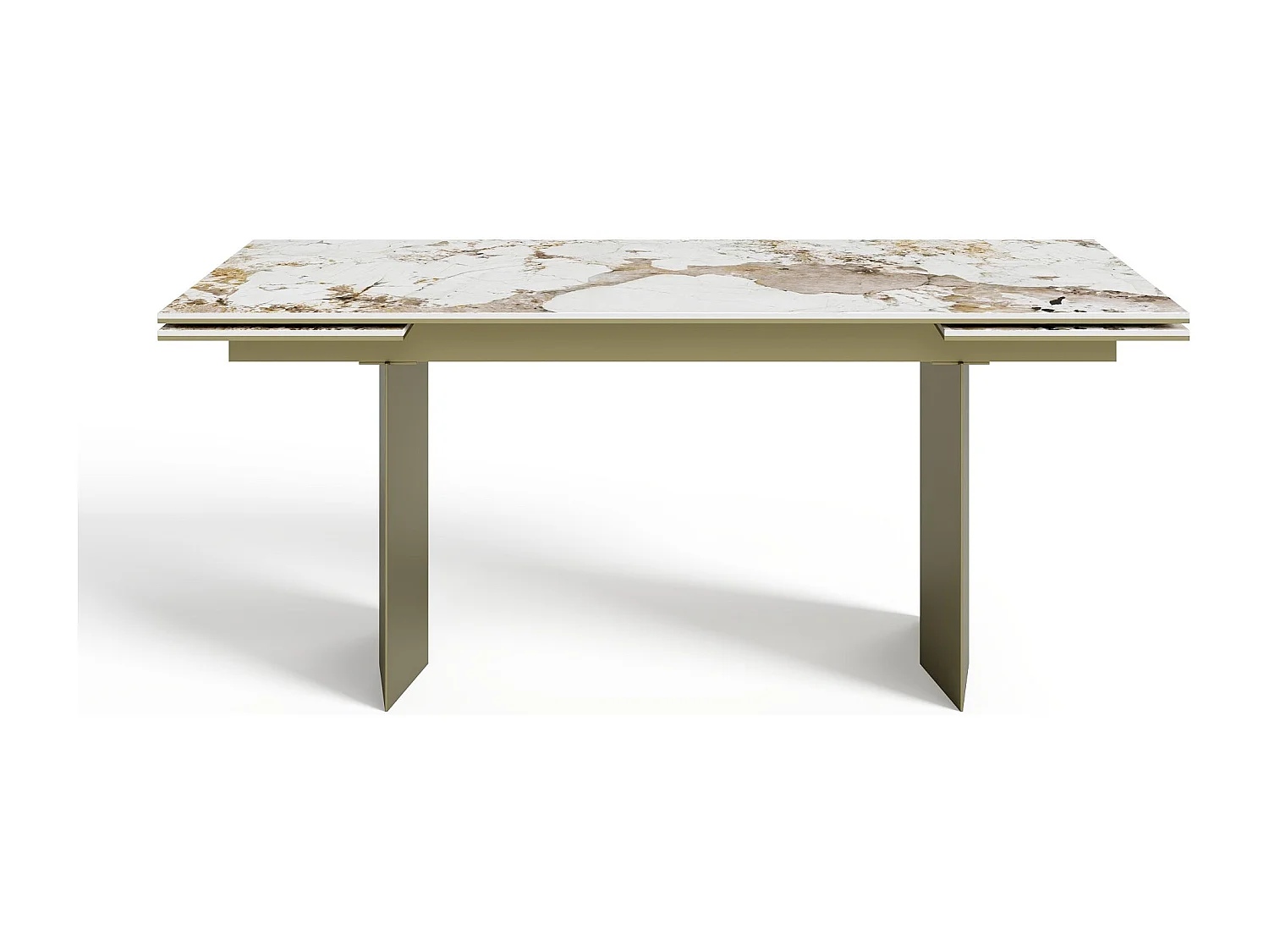 Table extensible 8-10 personnes pandora et pieds dorés 180cm ROSE