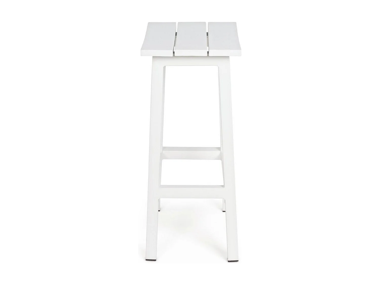 Tabouret de bar de jardin en métal blanc H71 - BAYONNE