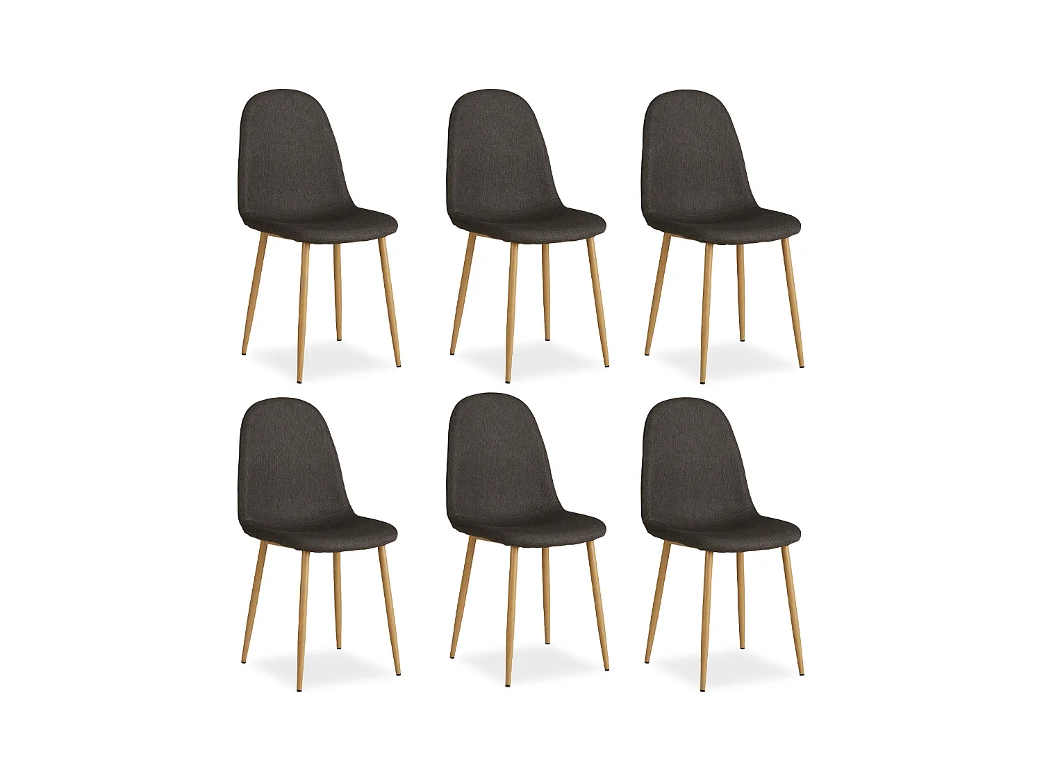 Chaise de salle à manger 44x88x45,5 cm Anthracite Eames