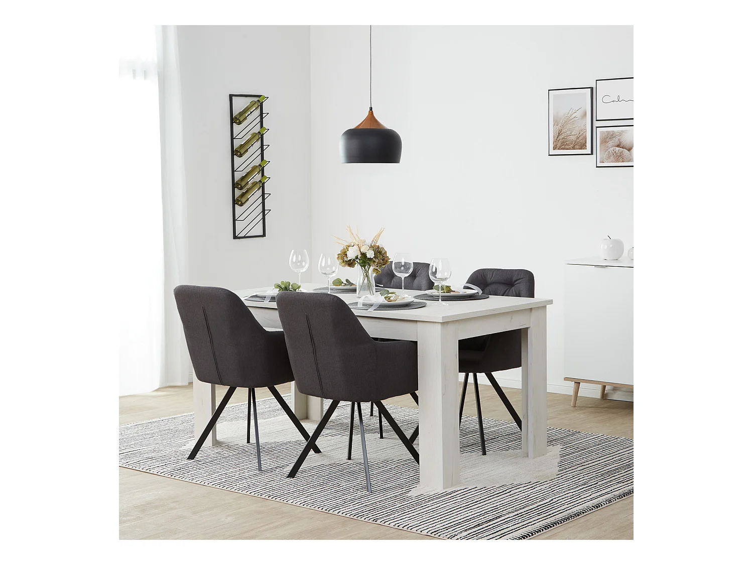 Chaise de salle à manger 59x88x57 cm anthracite Eames