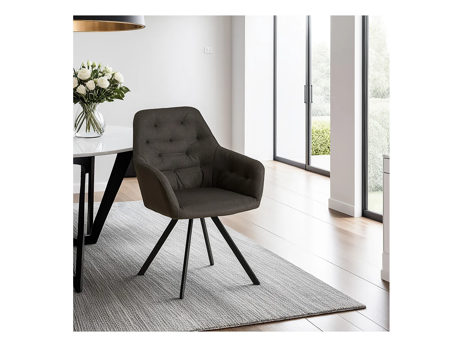 Chaise de salle à manger 59x88x57 cm anthracite Eames