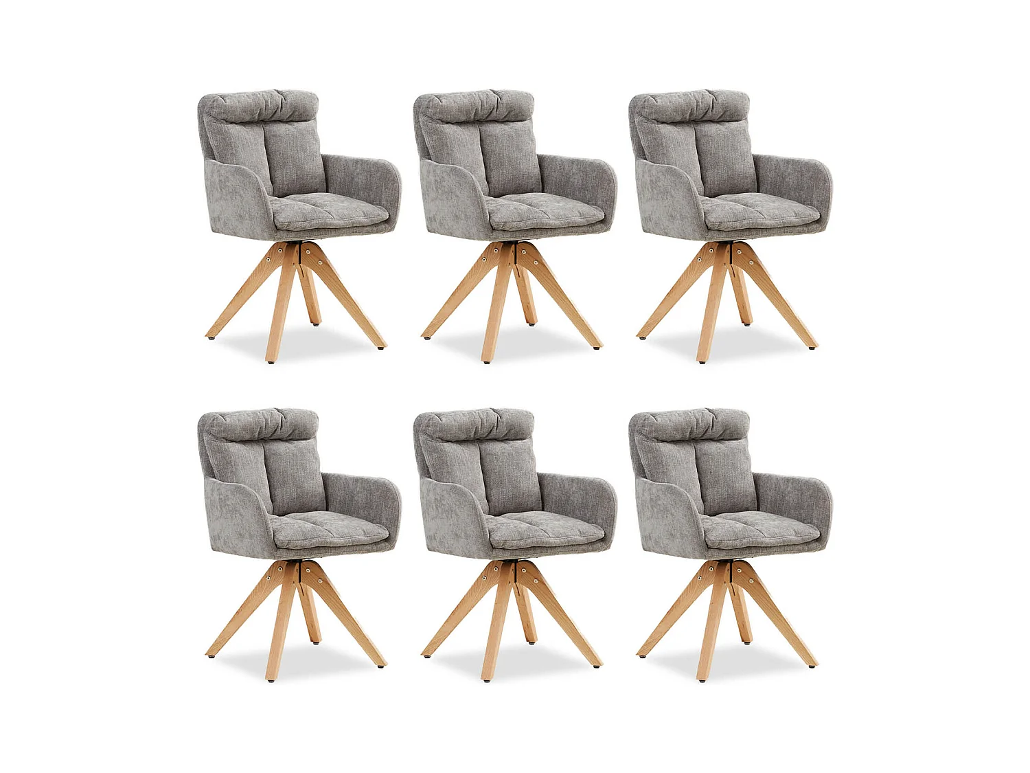 Chaise de salle à manger 58,5x84x60 cm grise Eames