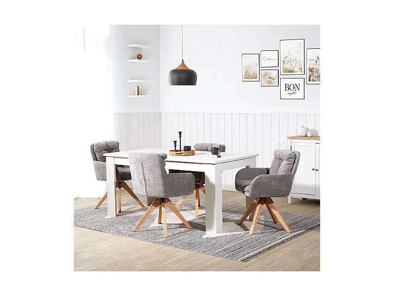 Esszimmerstuhl Set 58,5x84x60 cm Grau Eames Stühle