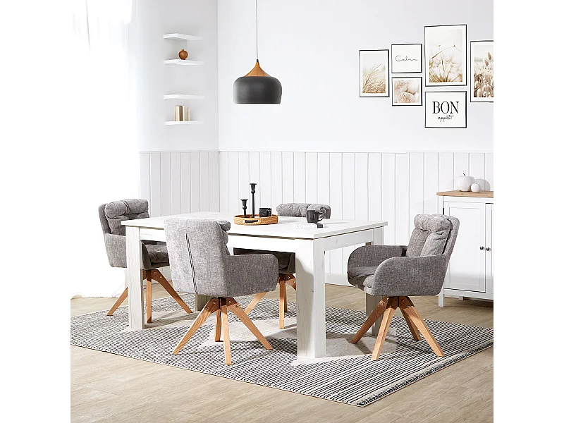 Conjunto de Cadeiras de Jantar 58,5x84x60 cm Cinza Cadeiras Eames