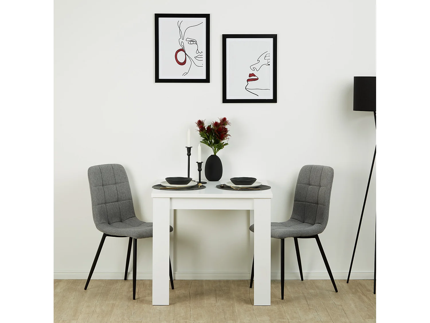 Esszimmerstuhl 43,5x88x50 cm grau Eames