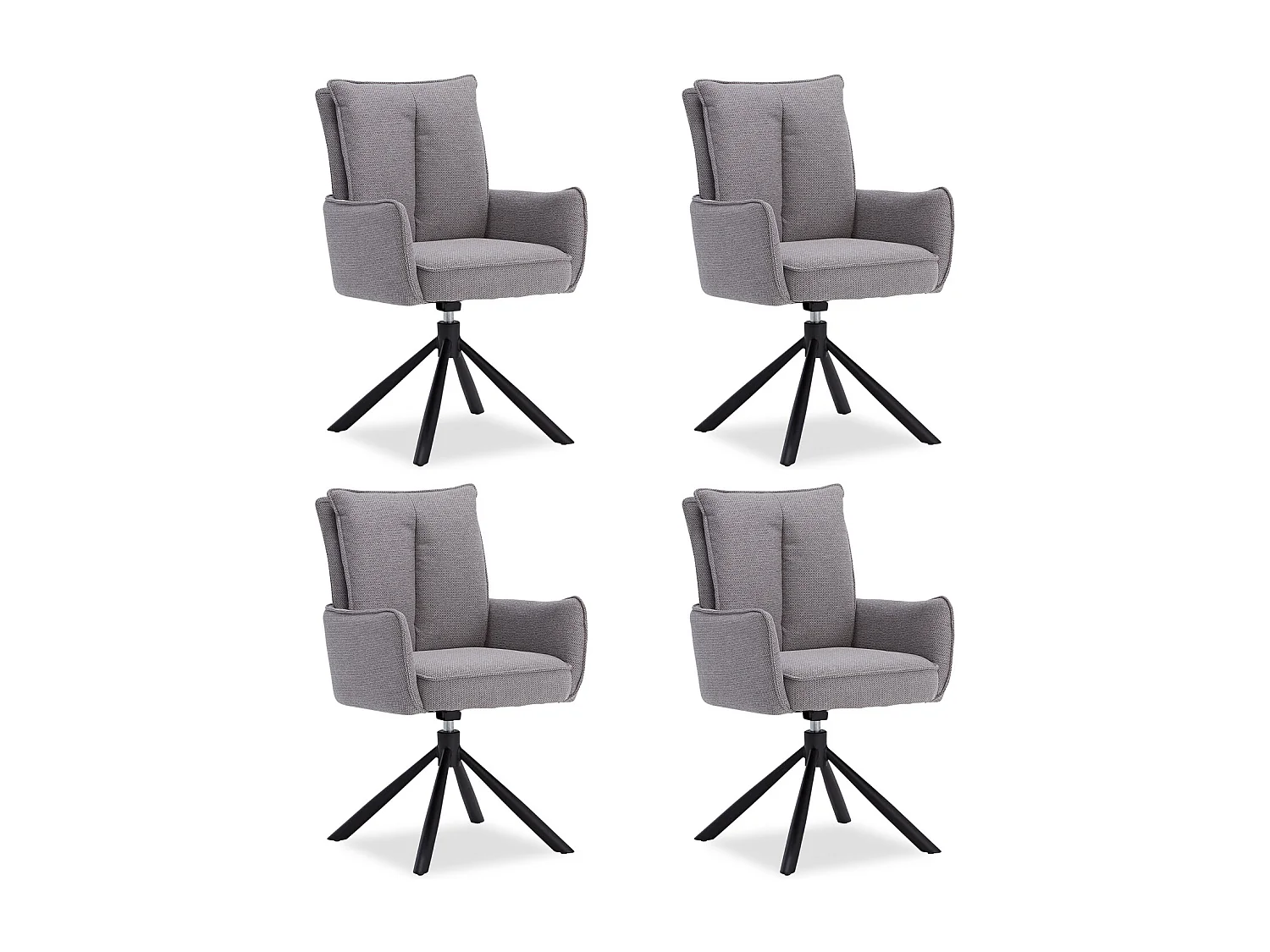 Ensemble de Chaises de Salle à Manger 59x93.5x64 cm Gris Chaises Eames