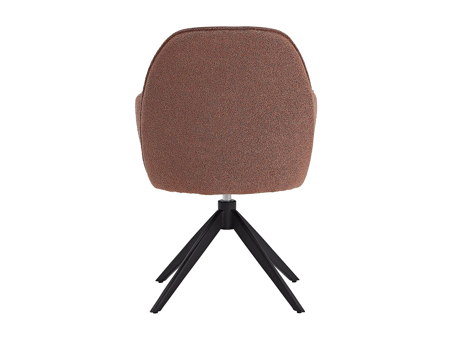 Esszimmerstuhl Set 60x90x59 cm Braun Modern Eierstuhl Bouclé Leder