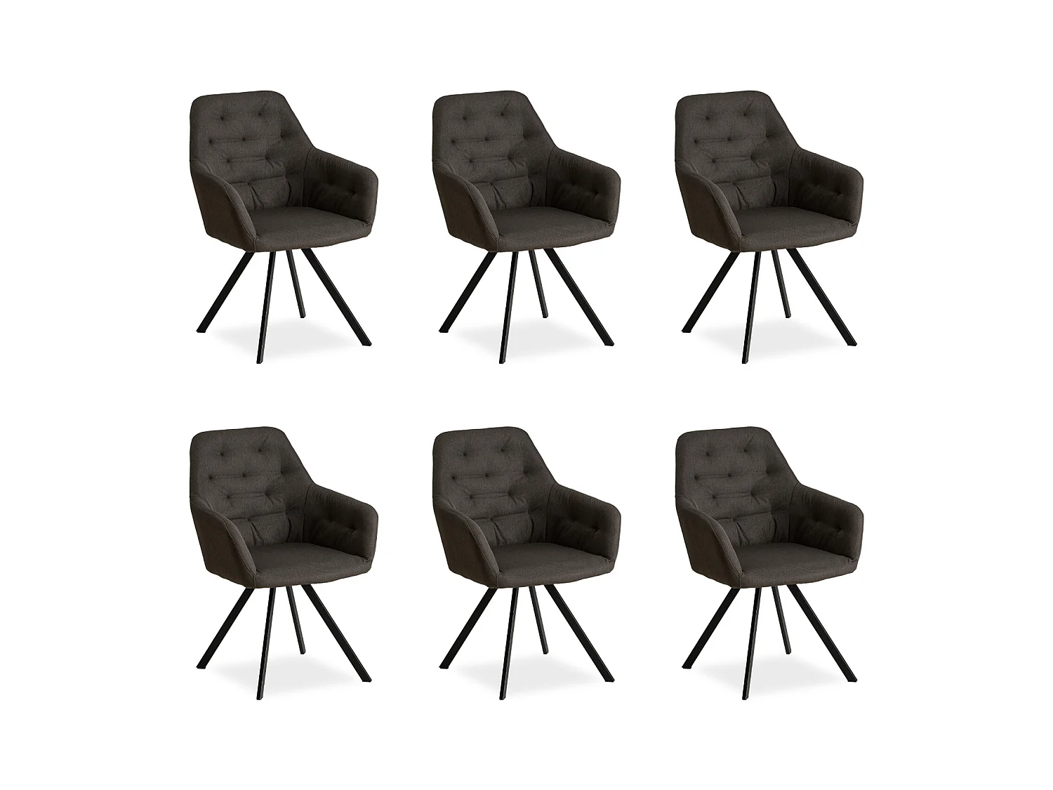 Ensemble de Chaises de Salle à Manger 59x88x57 cm Anthracite Chaises Eames