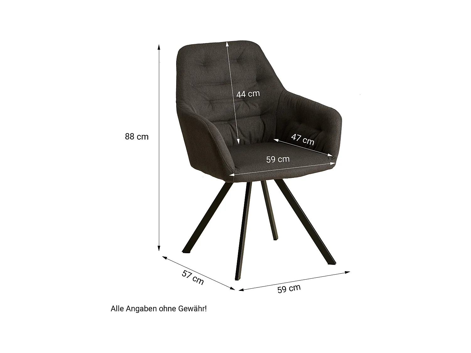 Ensemble de Chaises de Salle à Manger 59x88x57 cm Anthracite Chaises Eames