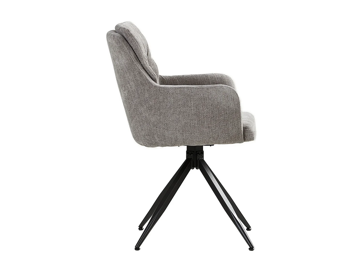 Esszimmerstuhl 57x89x60 cm grau moderner Eierstuhl Leinen