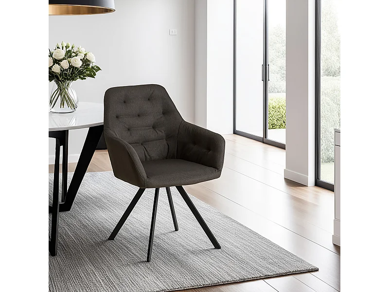 Sedia da pranzo 59x88x57 cm Antracite Eames