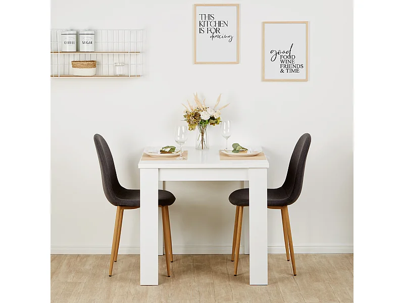 Silla de comedor 44x88x45,5 cm Antracita Eames