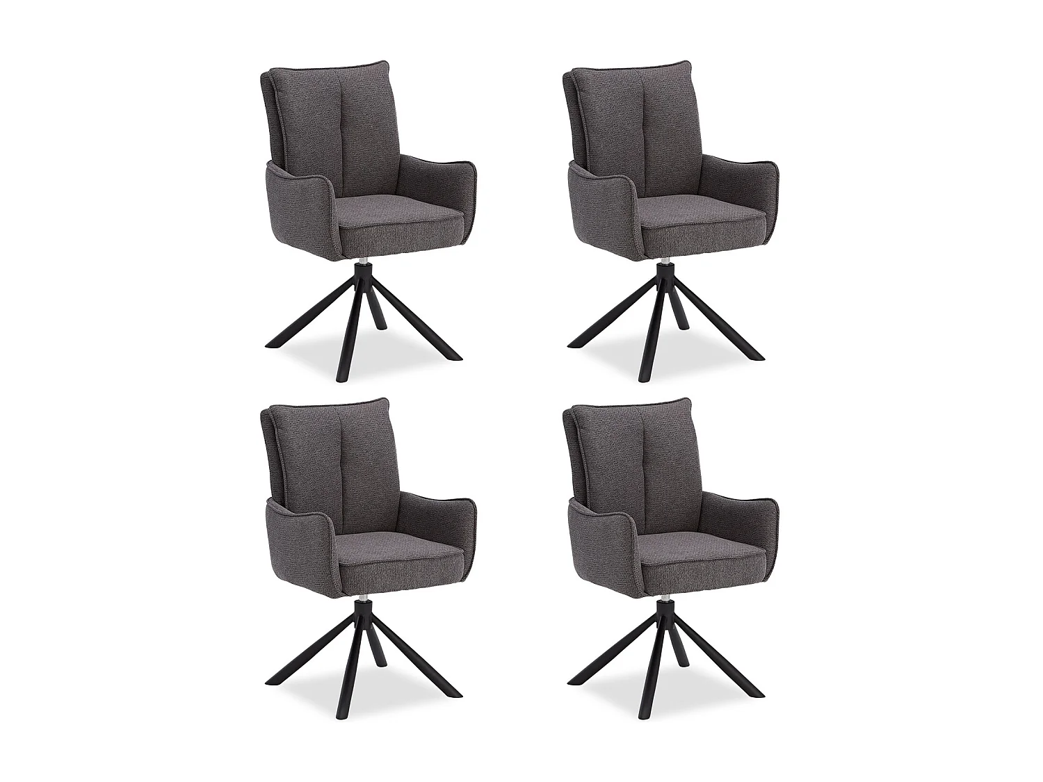 Ensemble de Chaises de Salle à Manger 59x93.5x64 cm Anthracite Chaises Eames