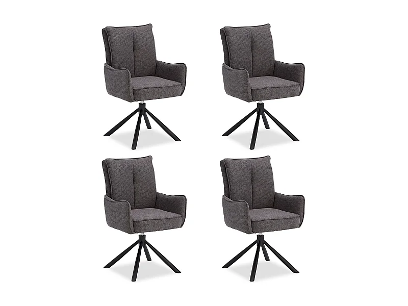 Ensemble de Chaises de Salle à Manger 59x93.5x64 cm Anthracite Chaises Eames