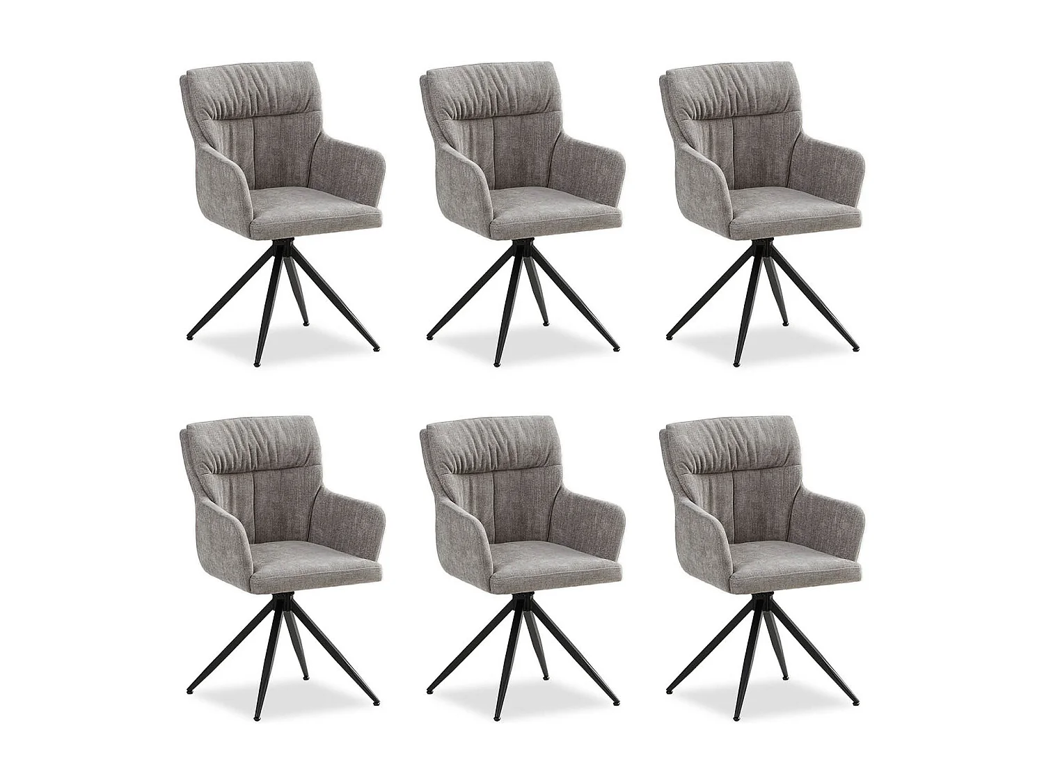 Esszimmerstuhl Set 57x89x60 cm Grau Eames Stühle