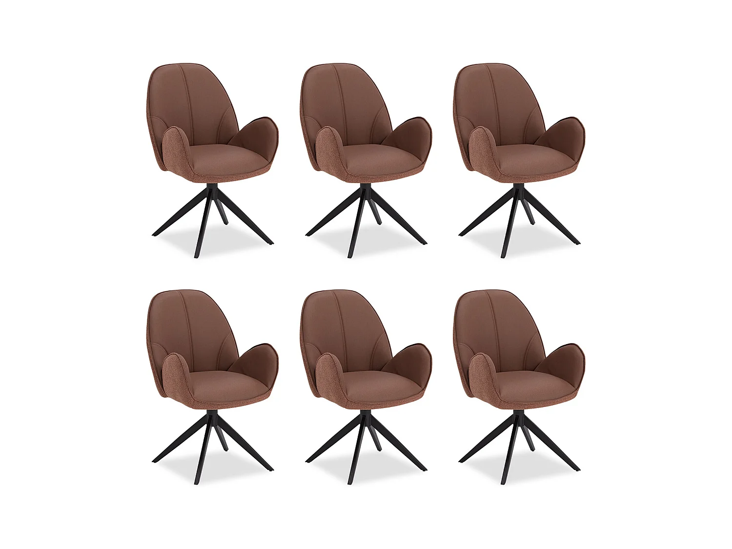 Ensemble de Chaises de Salle à Manger 60x90x59 cm Marron Chaises Eames
