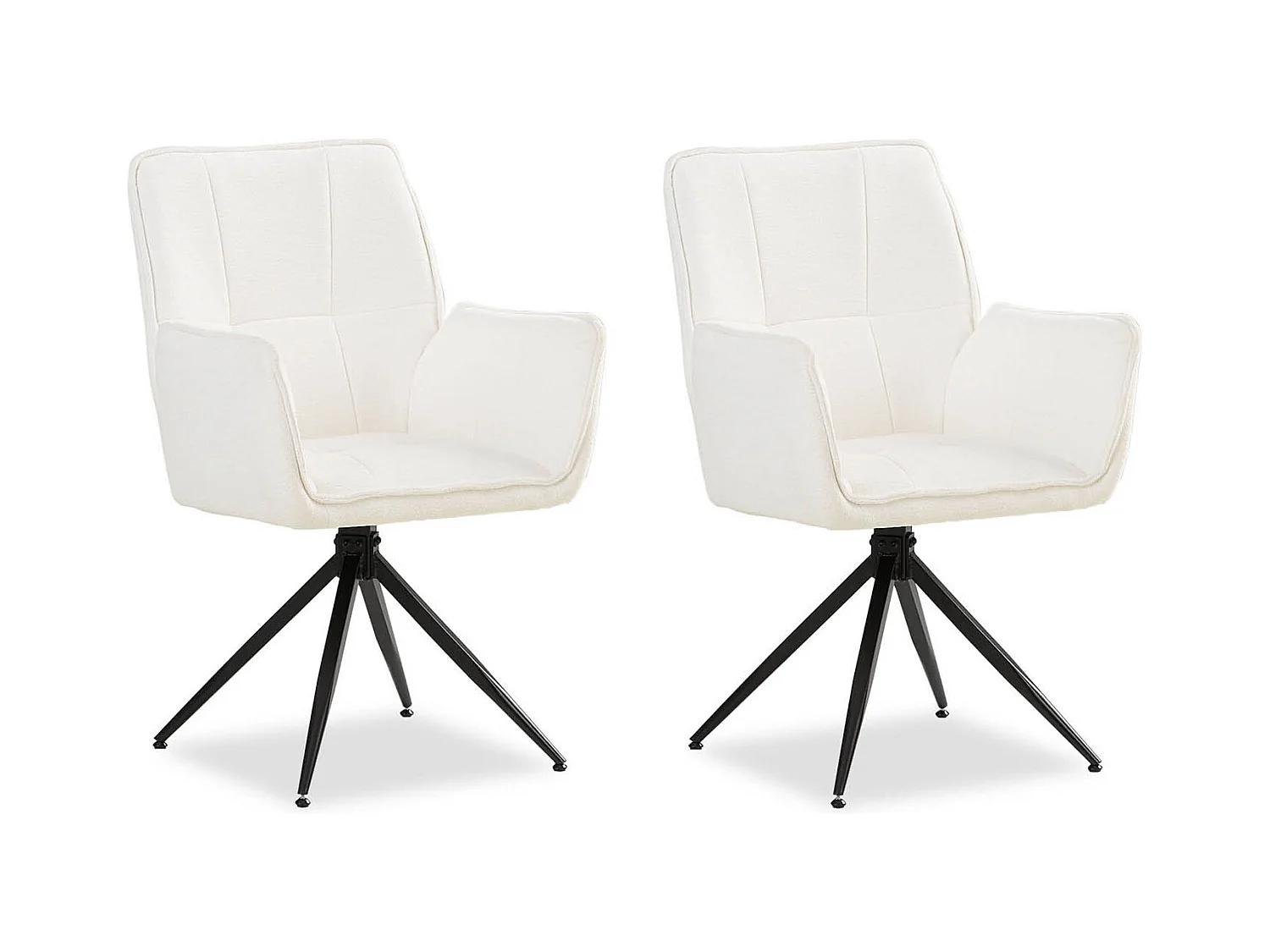 Chaise de salle à manger 61x92,5x57,5 cm blanche