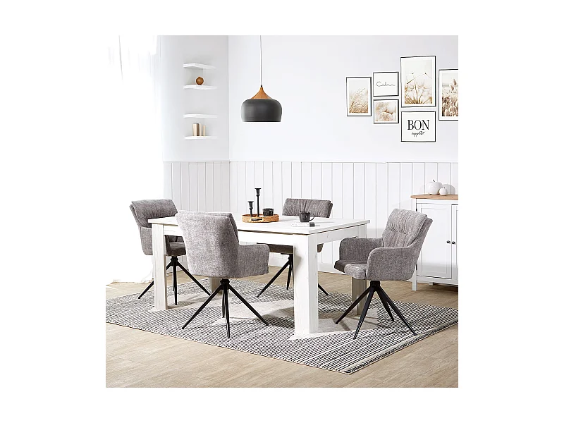 Silla de comedor 57x89x60 cm gris moderno silla huevo