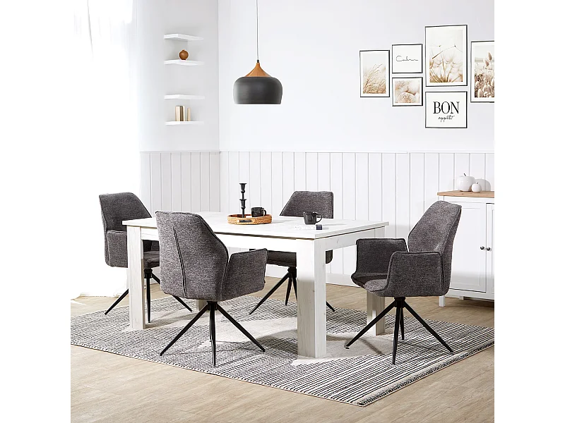 Eetkamerstoel 61x92,5x60 cm grijs Egg Stoelen