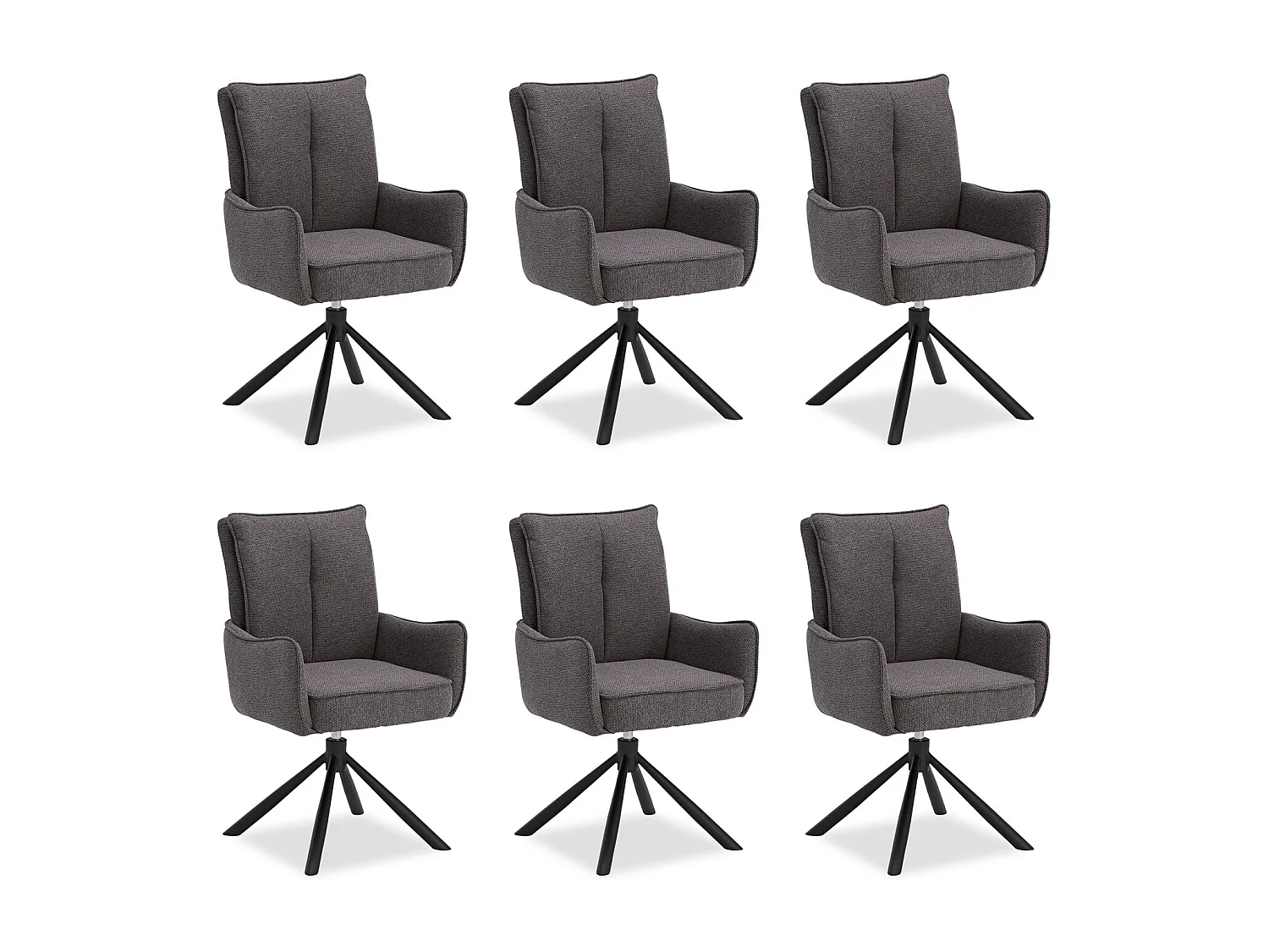 Ensemble de Chaises de Salle à Manger 59x93.5x64 cm Anthracite Chaises Eames