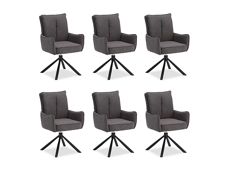 Ensemble de Chaises de Salle à Manger 59x93.5x64 cm Anthracite Chaises Eames