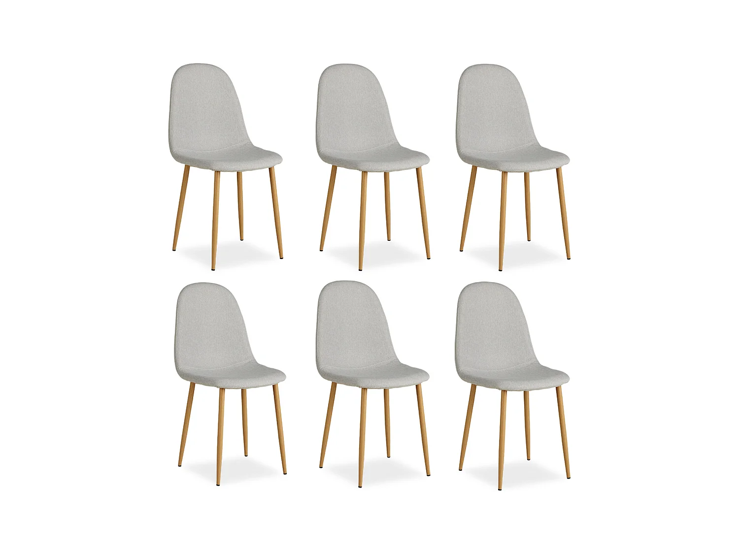 Chaise de salle à manger 44x88x45,5 cm grise Eames