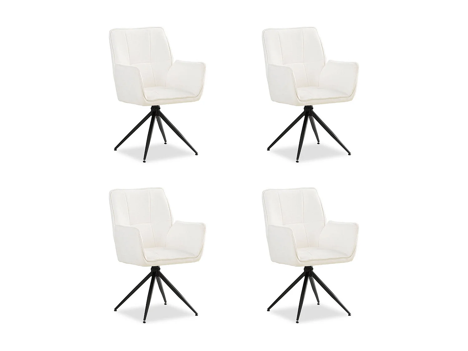 Ensemble de chaises de salle à manger 61x92.5x57.5 cm blanches Chaises Eames