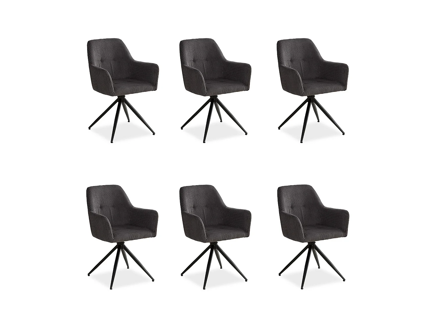 Ensemble de chaises de salle à manger 57x85x59 cm grises Eames