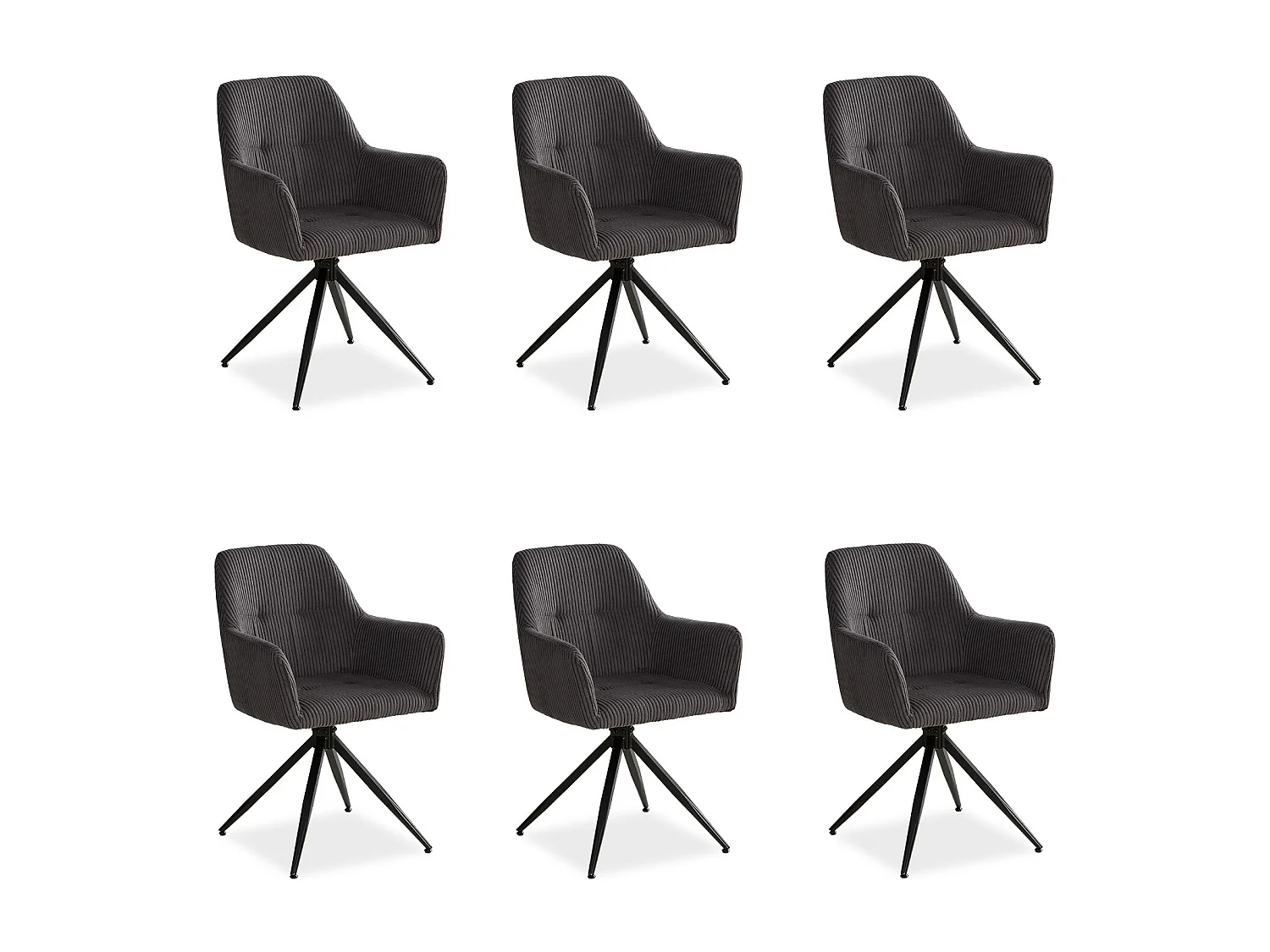 Esszimmerstuhl-Set 57x85x59 cm grau Eames
