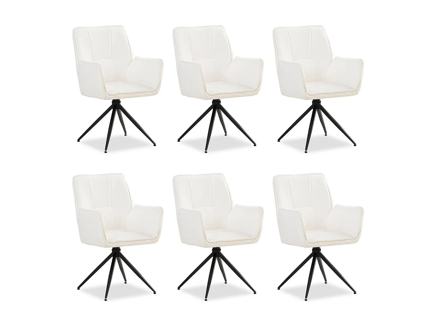 Ensemble de Chaises de Salle à Manger 61x92.5x57.5 cm blanc Chaises Modernes Egg en Fil de Chenille