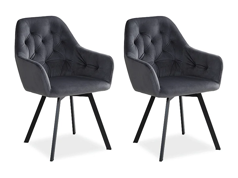 Zestaw krzeseł jadalnianych 59x87,5x65 cm Szare krzesła Eames