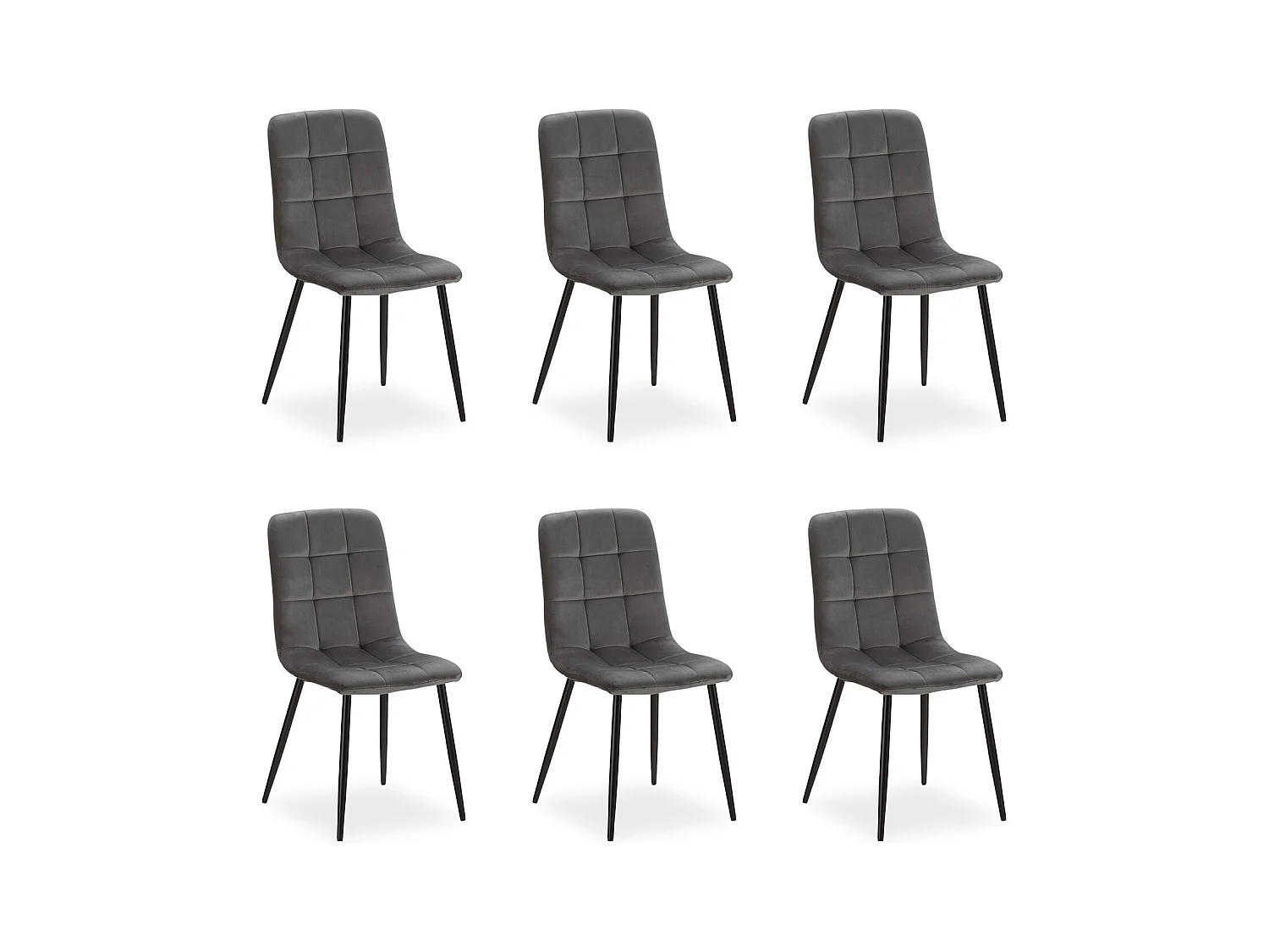 Chaise de salle à manger 43,5x88x50 cm Gris Eames