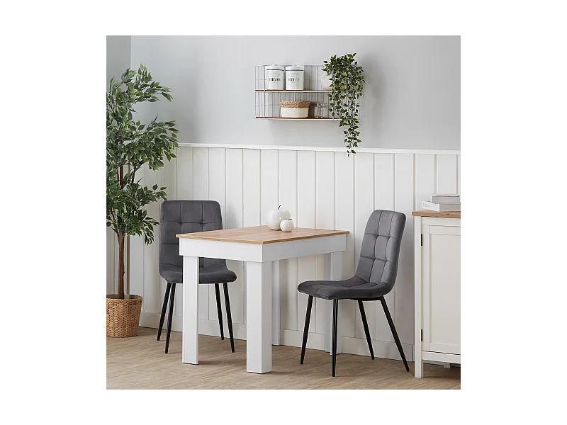 Zestaw krzeseł jadalnianych 43,5x88x50 cm Szare krzesła Eames