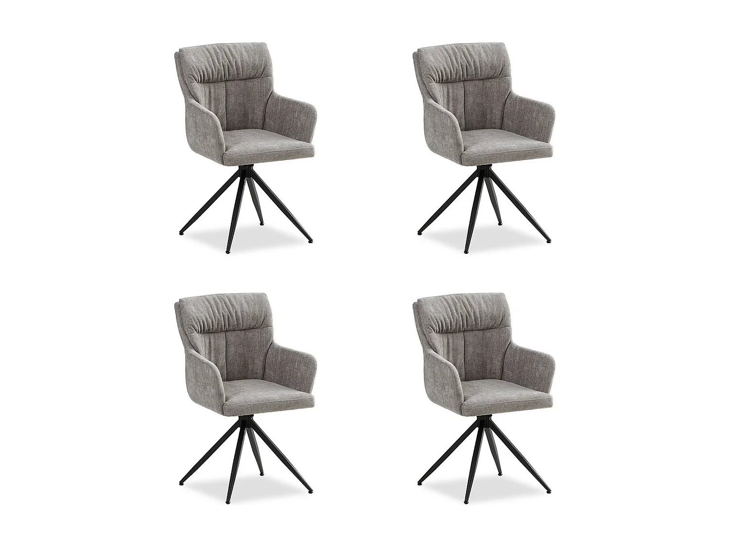 Esszimmerstuhl 57x89x60 cm grau moderner Eierstuhl