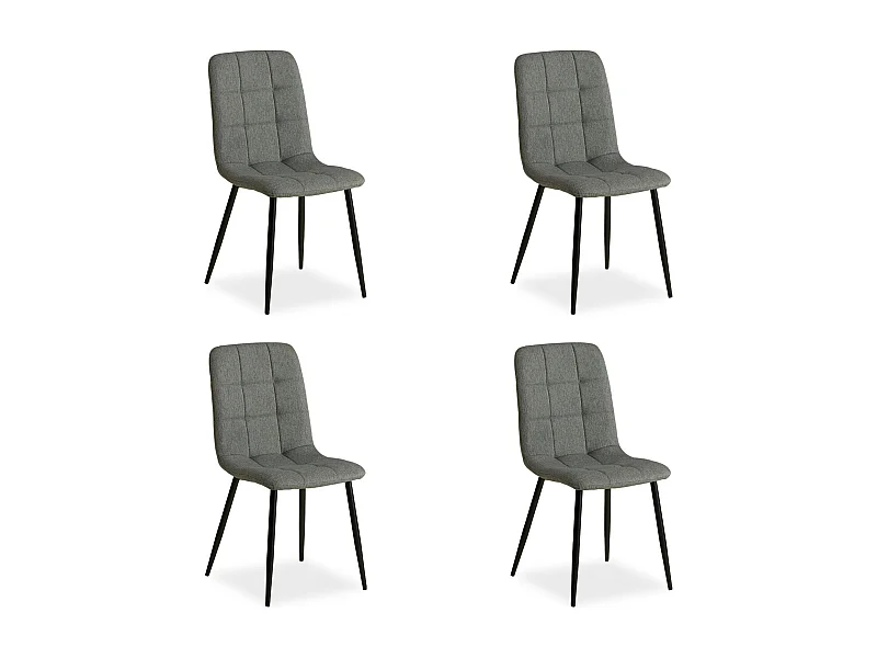 Silla de comedor 43,5x88x50 cm gris Eames