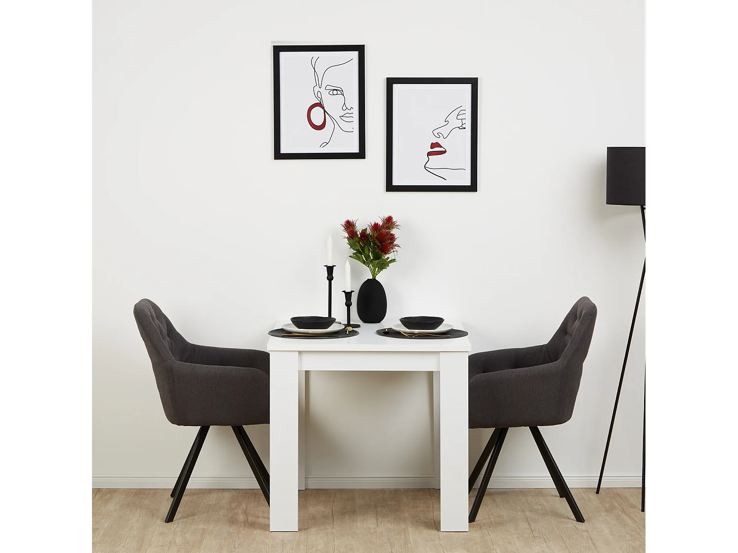 Set di Sedie da Pranzo 59x88x57 cm Antracite Sedie Eames